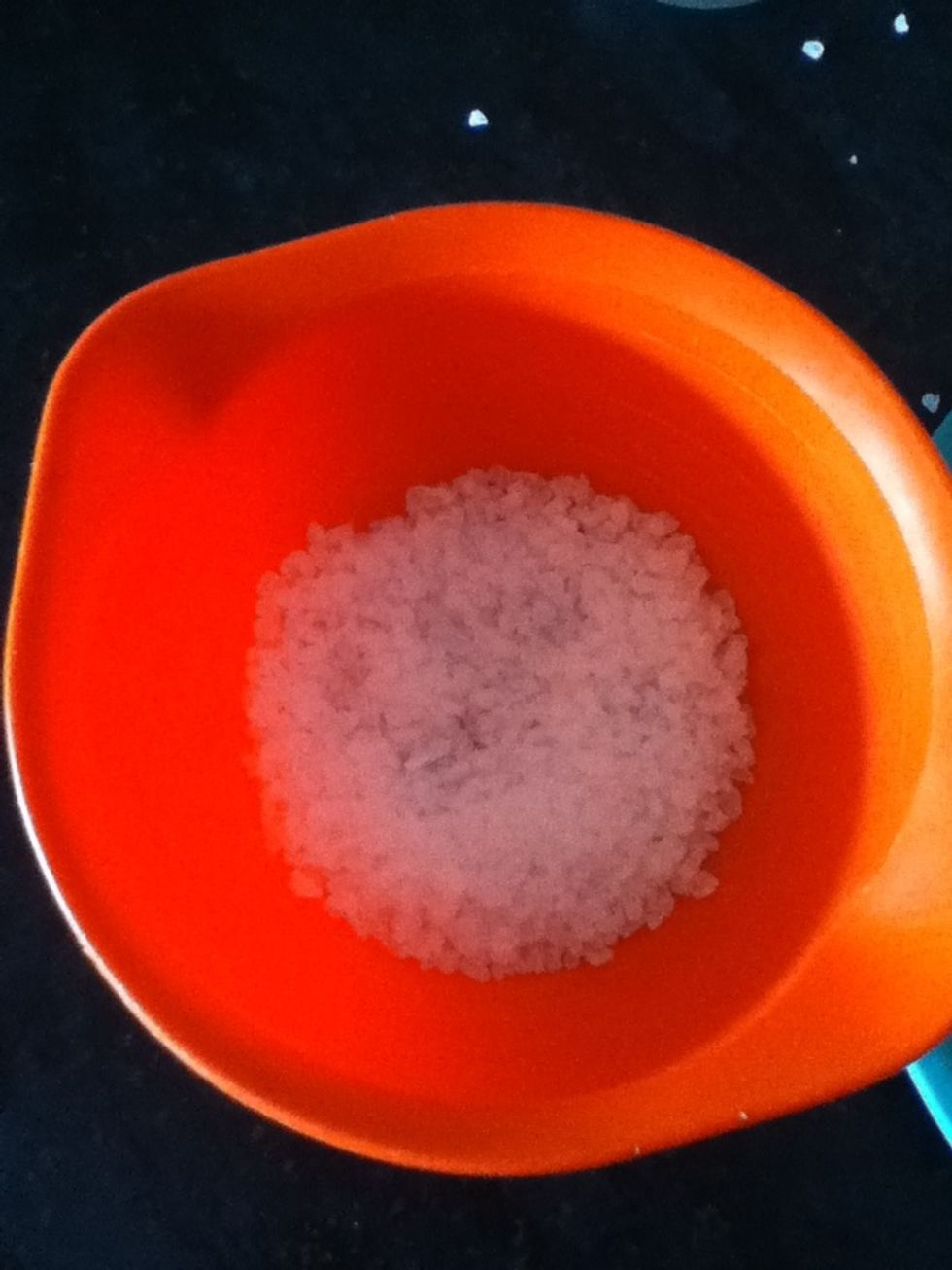 Put all your salt into a bowl.