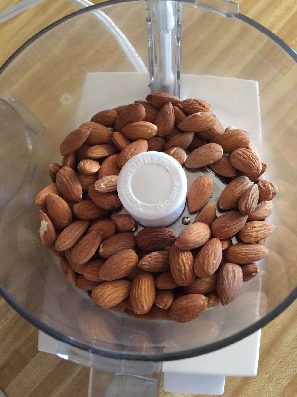 Put almonds in food processor