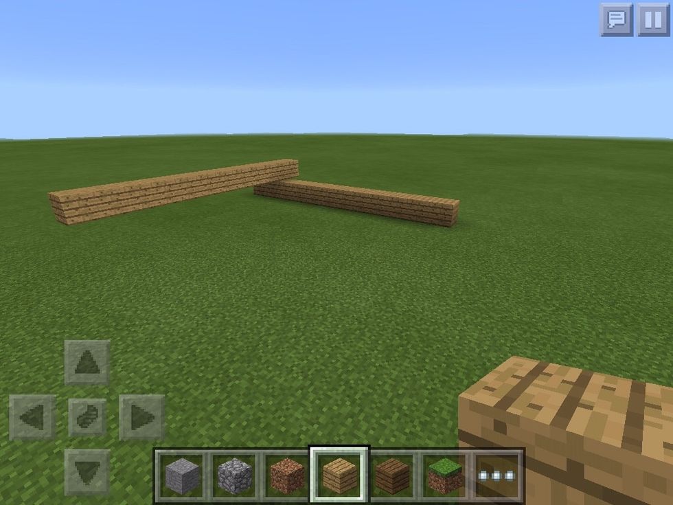 Put another 12 block strip with one block sticking out of each  side