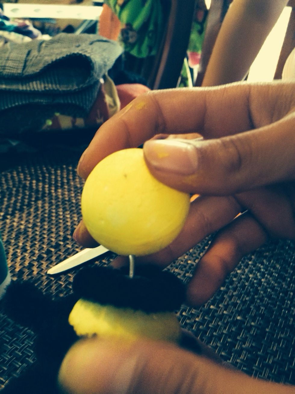 Put another ball on the other end of the wire.