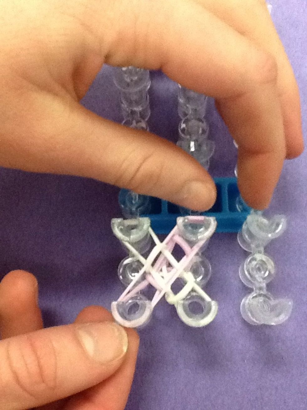 Put another first color band on top of the rest of the fist color ones.