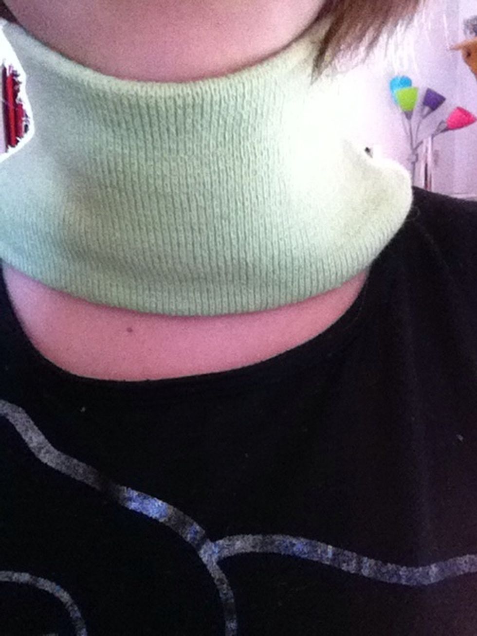 Put around your neck..