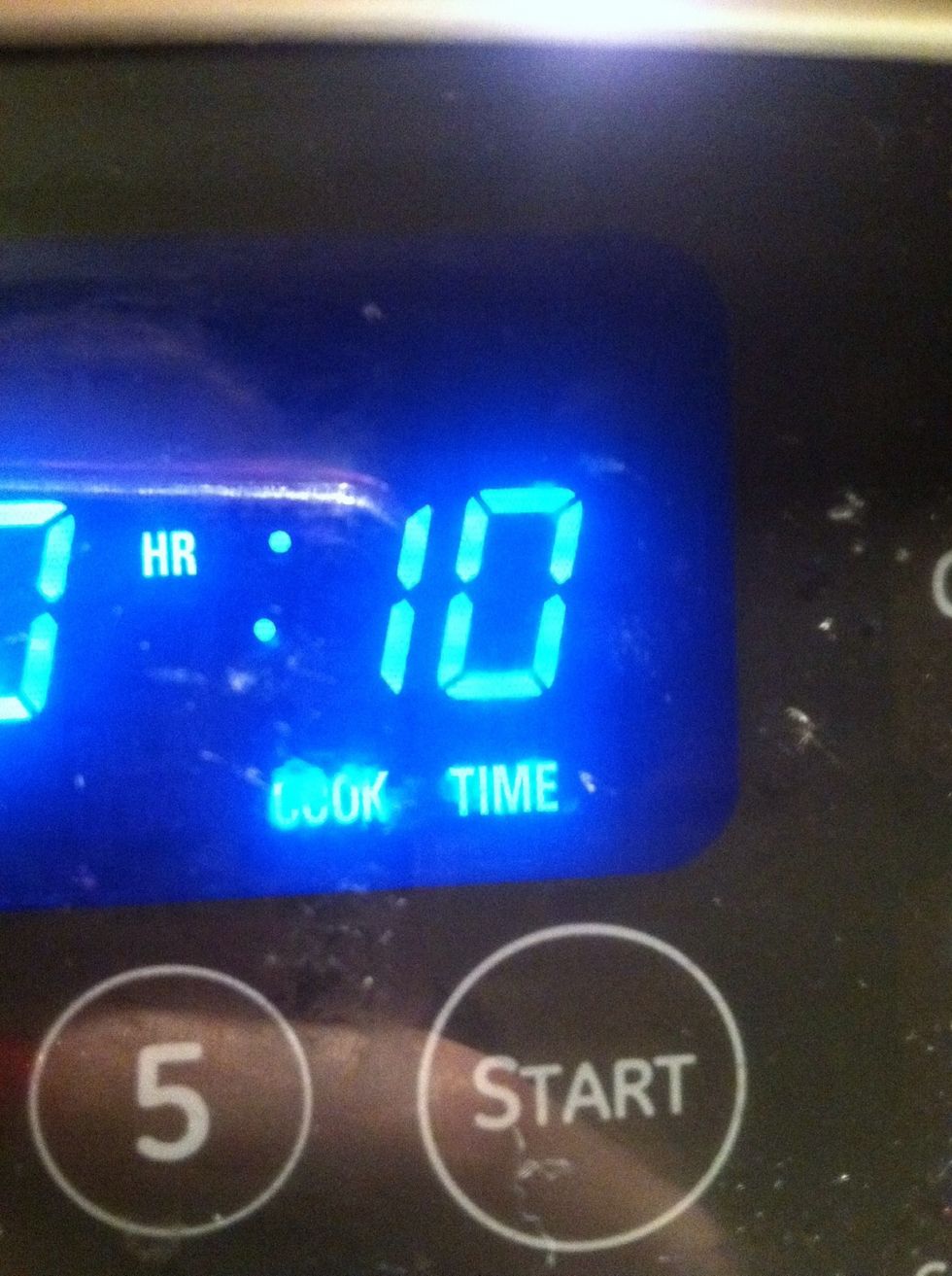 Put back in for about 10 minutes