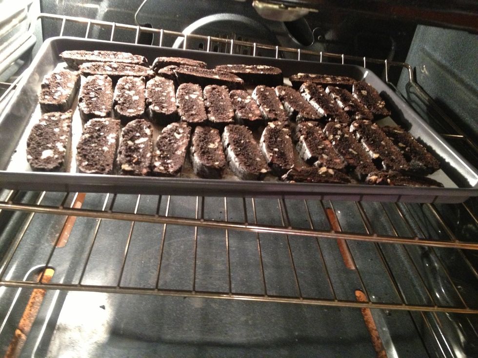 Put back in the oven and bake until crisp, about 10 minutes.