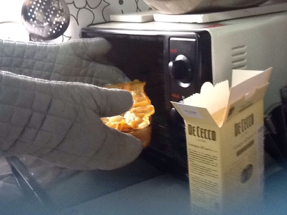 Put back into the oven.