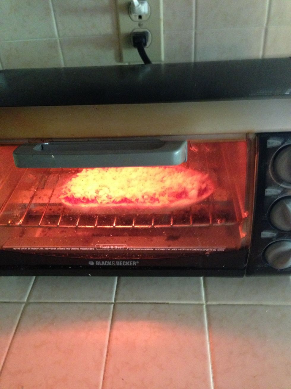 Put back into the toaster oven if you have the option to put it on Bake or Broil I use one of the options but toasting is fine too! **No toaster oven? No problem! Microwaves work just as well!