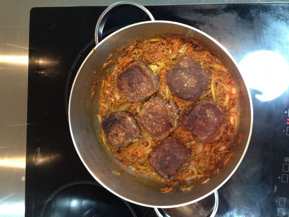 Put balls in saucepan