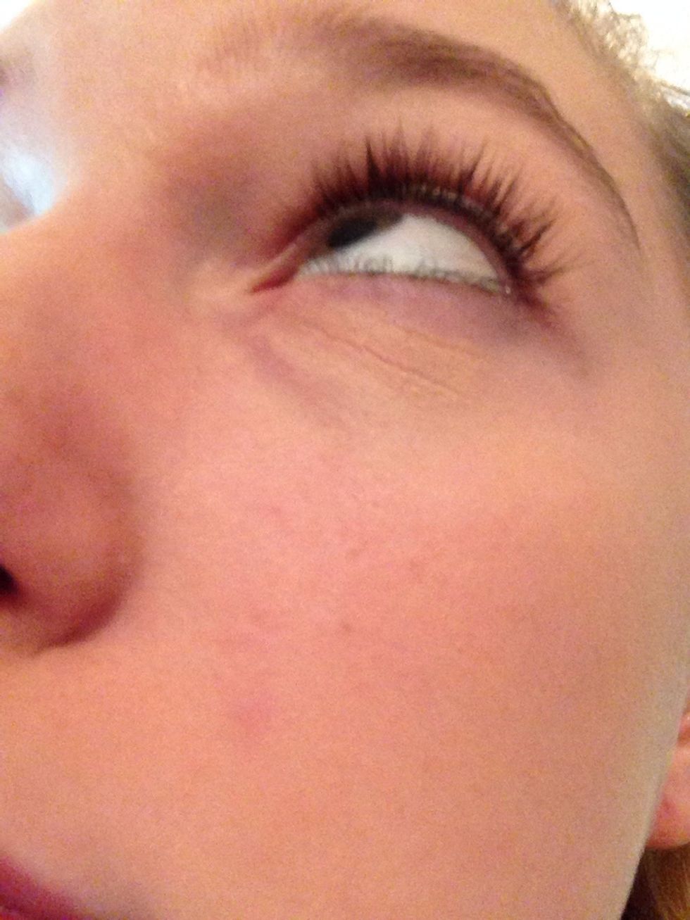 Put base on then put concealer under eyes