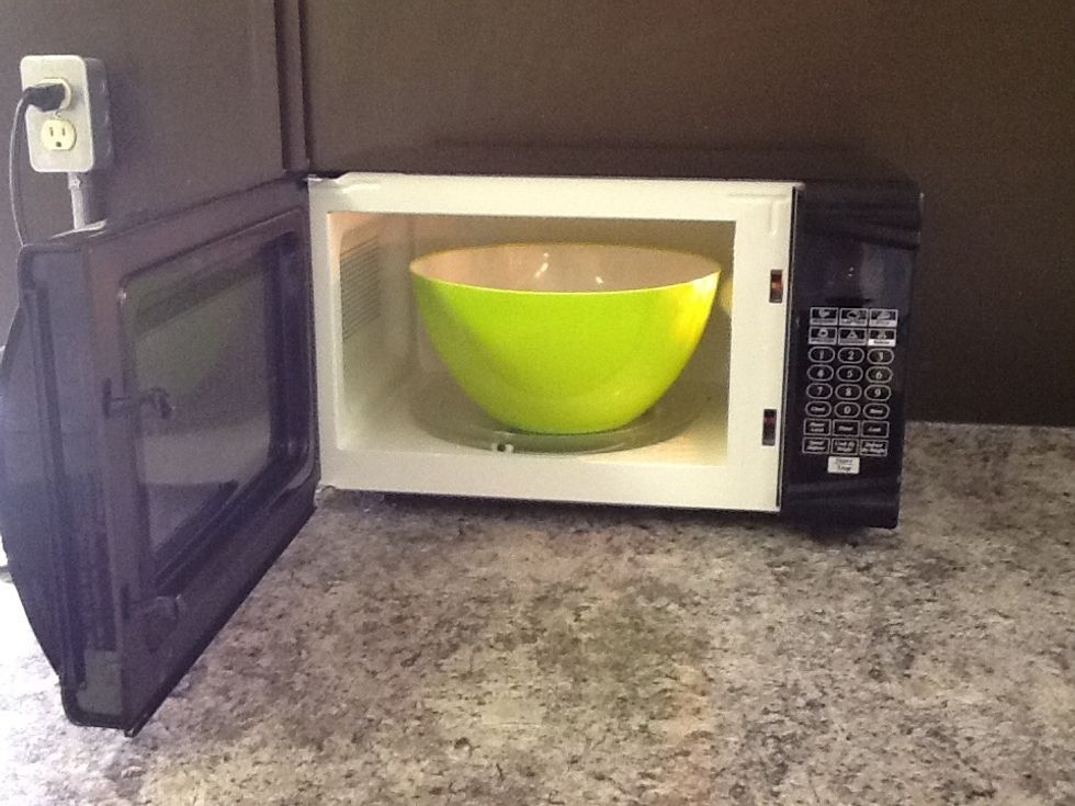 Put bowl into microwave