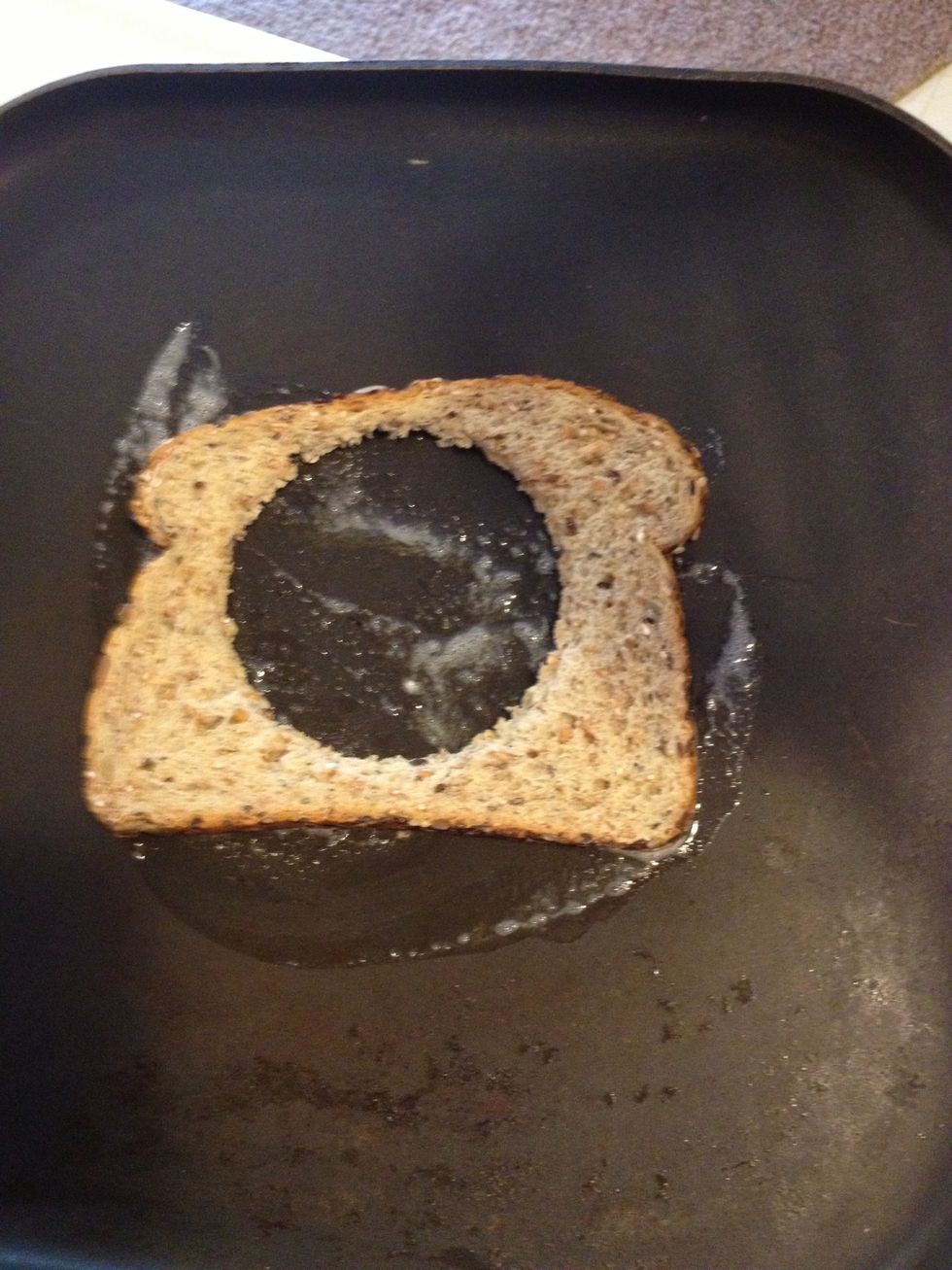 Put bread in pan