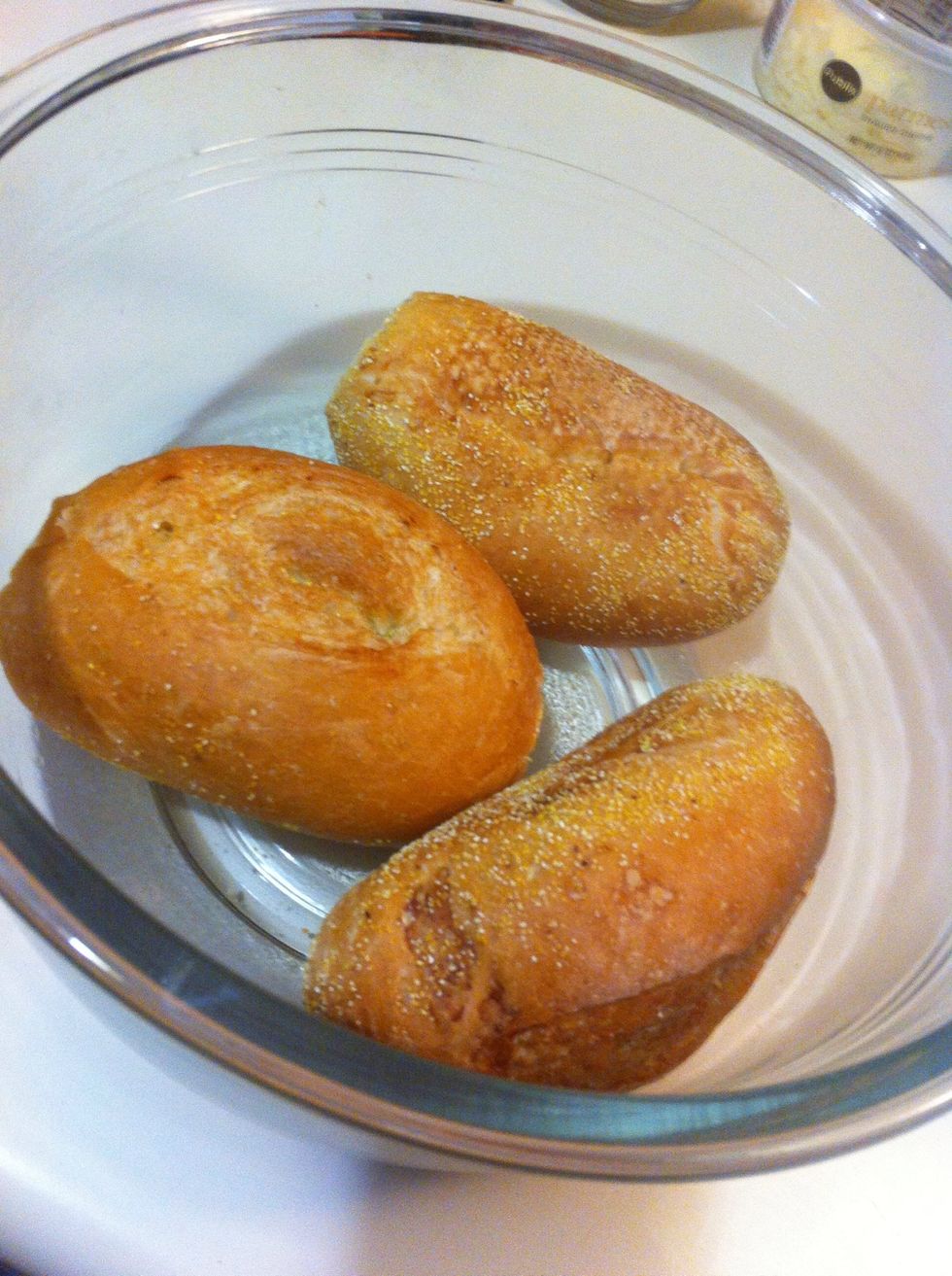 Put bread into bowl big enough to hold all the ingredients combined