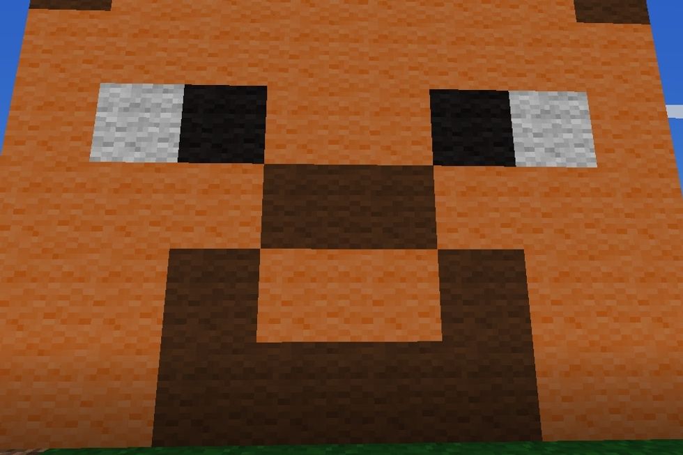 Put brown wool in all the spaces left