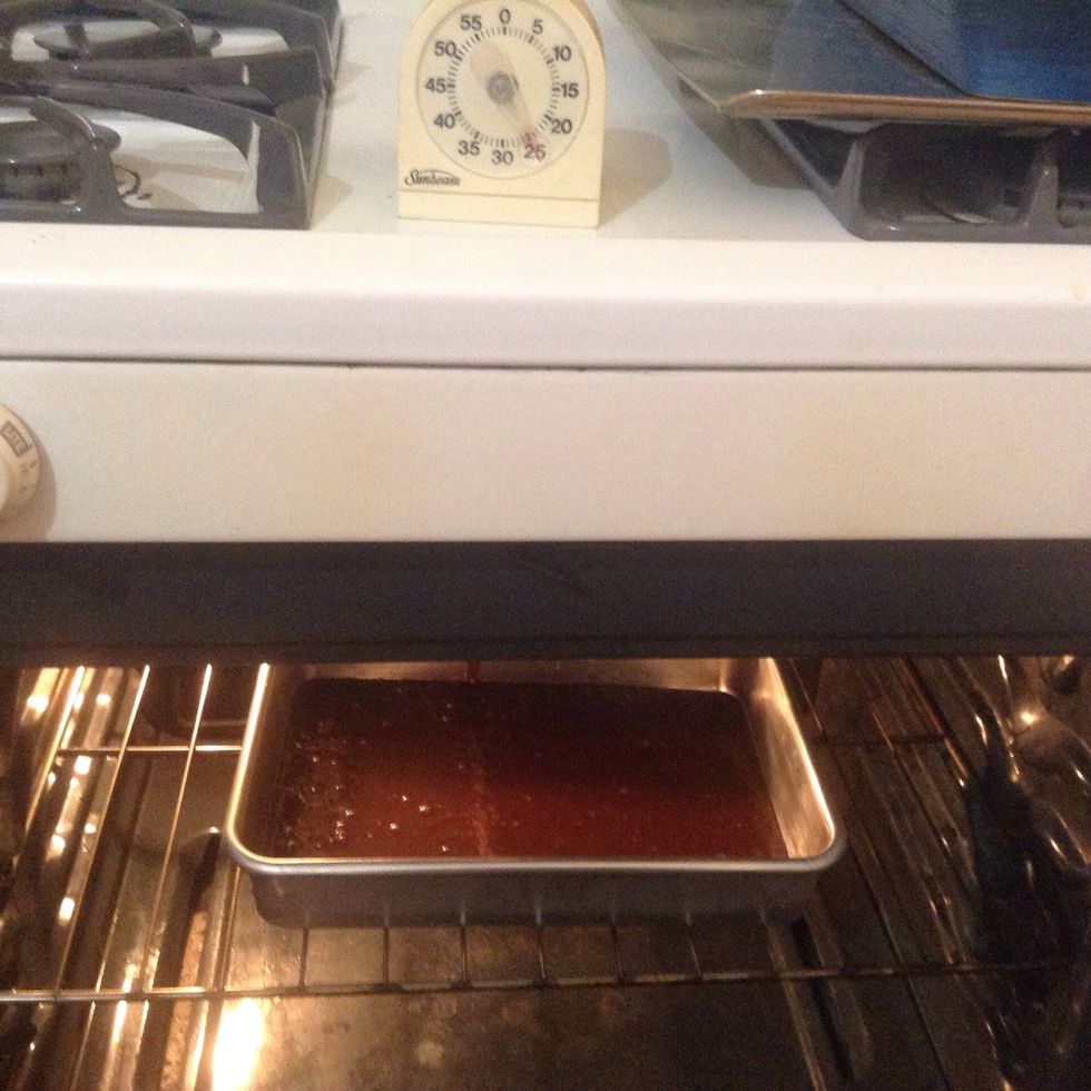 Put brownies in oven for roughly 35 minutes