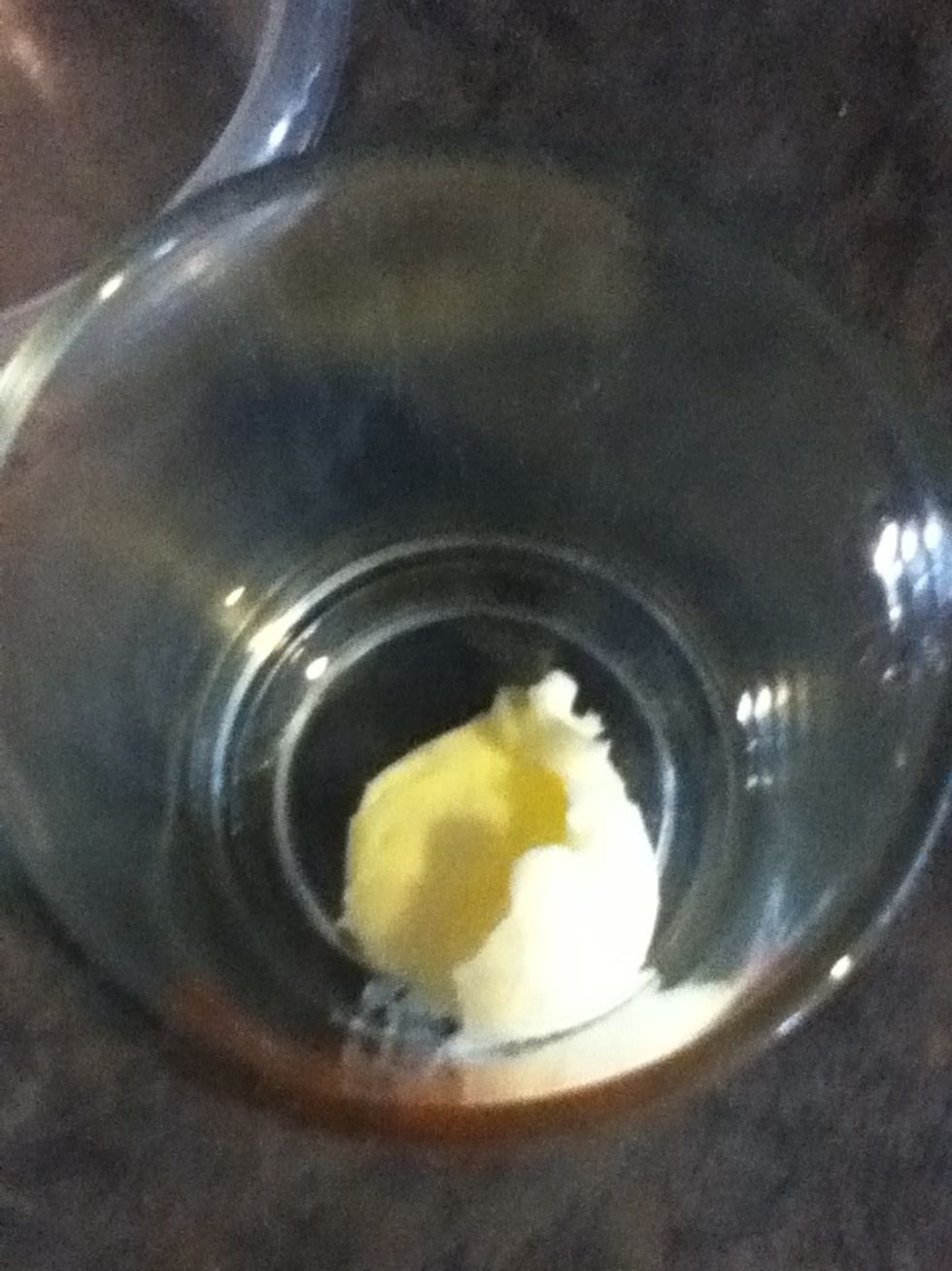 Put butter in cup