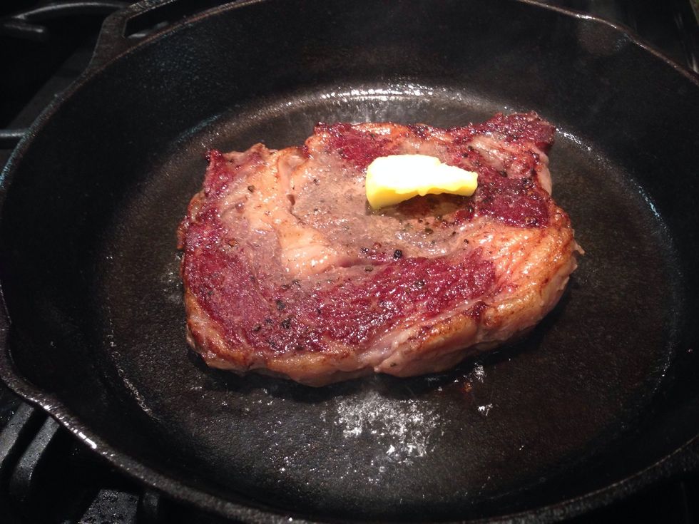 Put butter on top once you flip it, I'm all in for this.