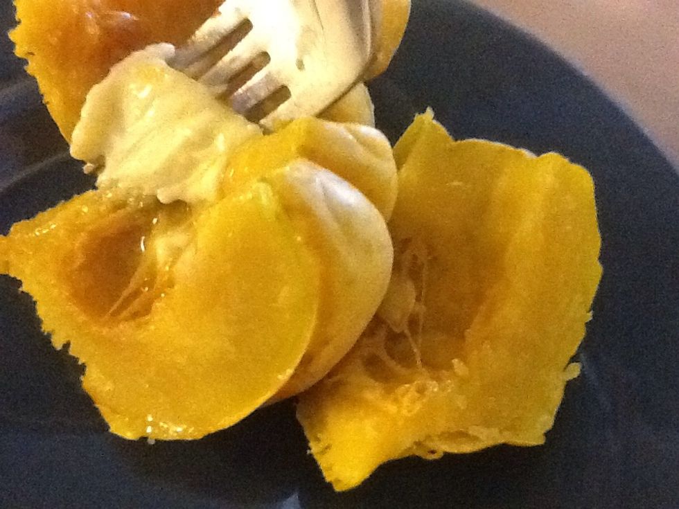 Put butter salt or any other seasonings on.