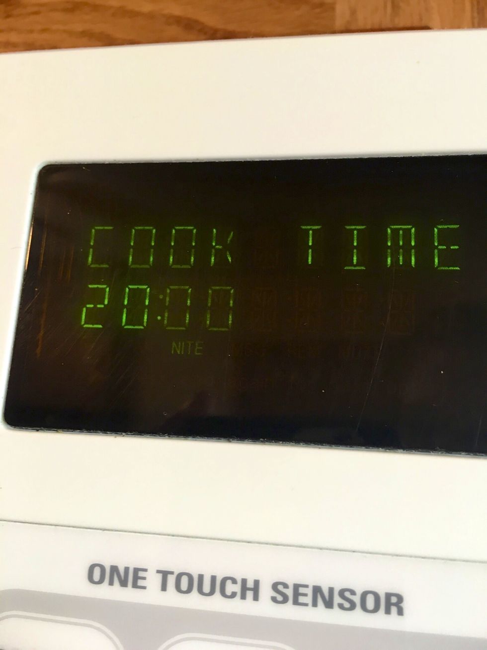 Put casserole in the over and set for 20 mins