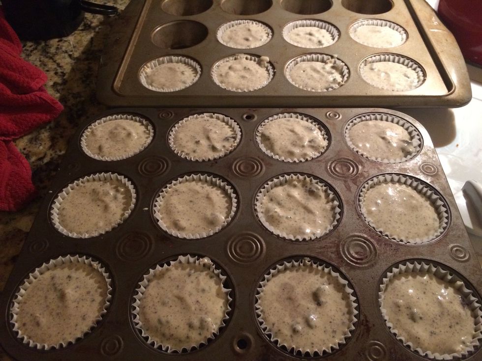 Put cheesecake mix on top put in oven for 20-30 minutes( I checked at 20 minutes then let bake for 2 more minutes)( to check to see if done shake pan and only the middle moves It's ready to take out