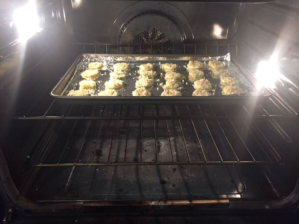 Put chips in the preheated oven and bake for 10-15 minutes or until the tops turn golden.