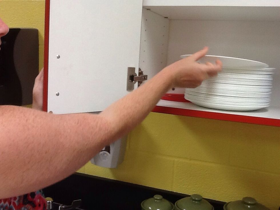 Put clean dishes away! Make sure you are putting them away in correct cabinets. Close cabinets when you are done.