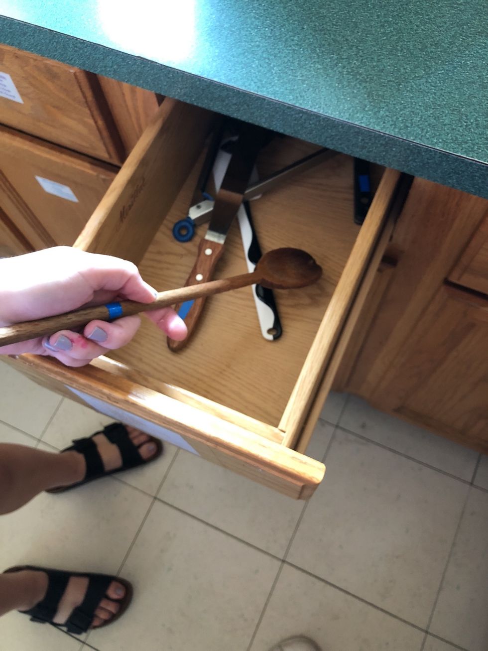 Put clean dishes away