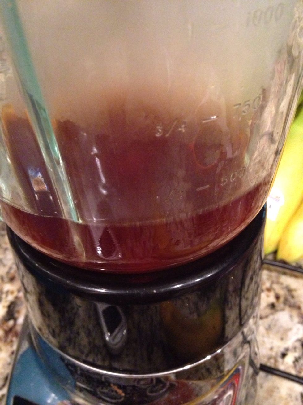 Put coffee into blender
