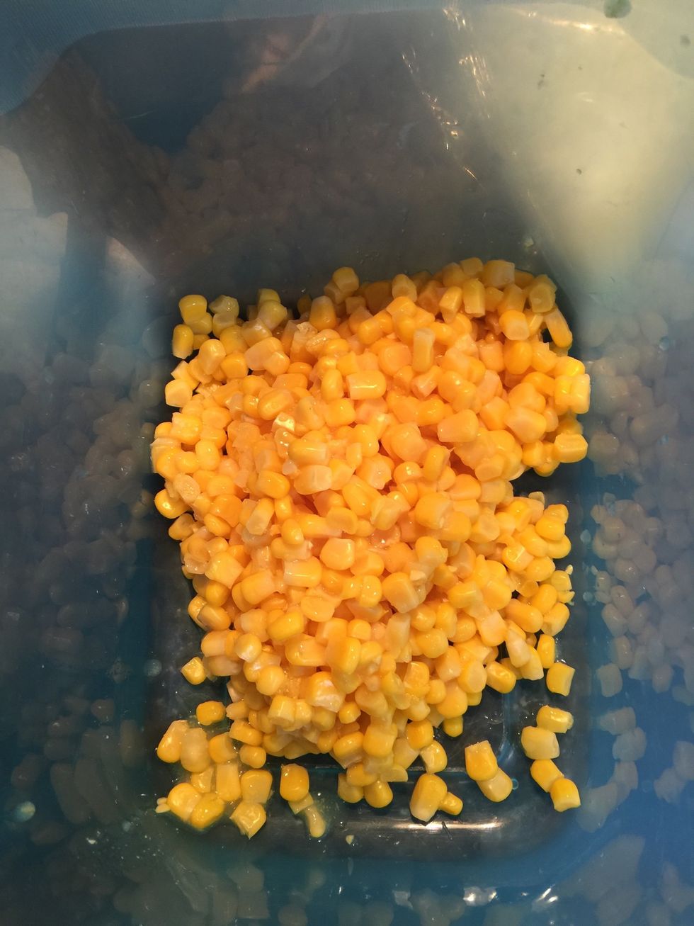 Put corn in bowl