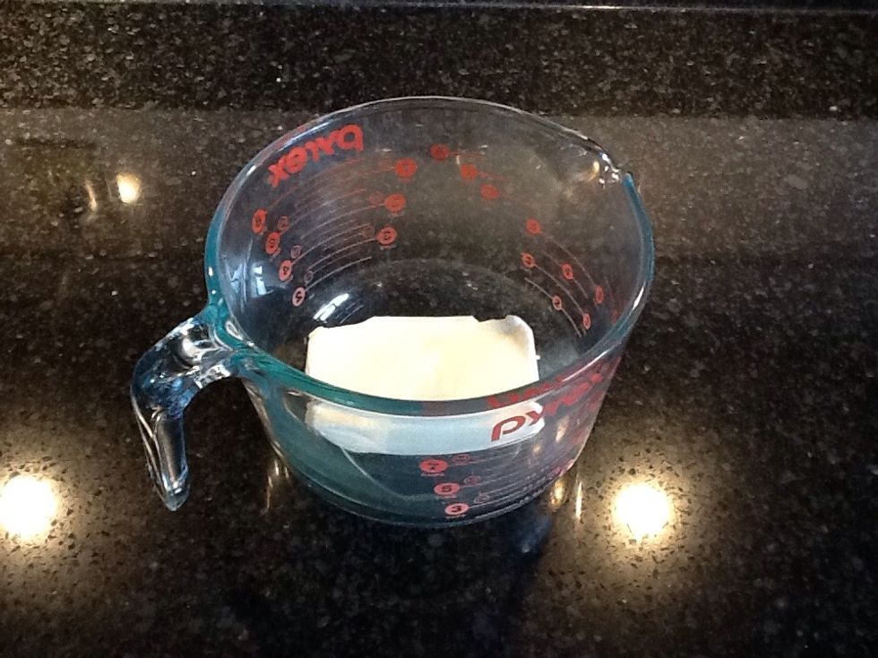 Put cream cheese to a bowl