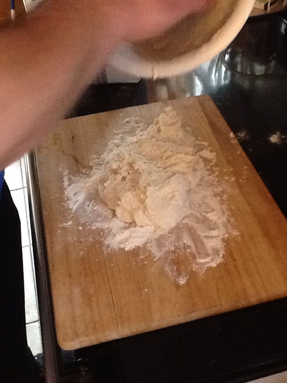 Put crust on flower.