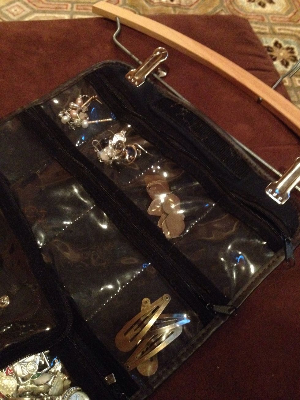 Put dangle earrings into one small pouch.