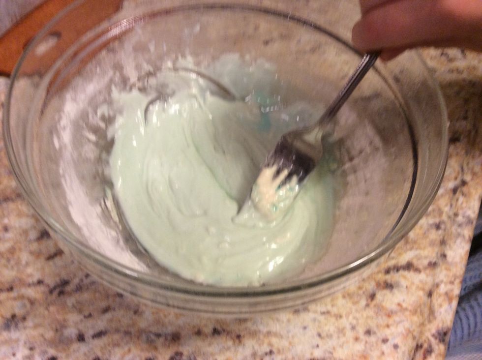 Put dish soap in the frig for 15 minutes then add it
