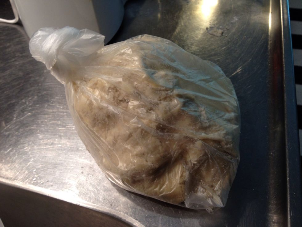 Put dough into a plastic bag. Refrigerate for 1 hour.