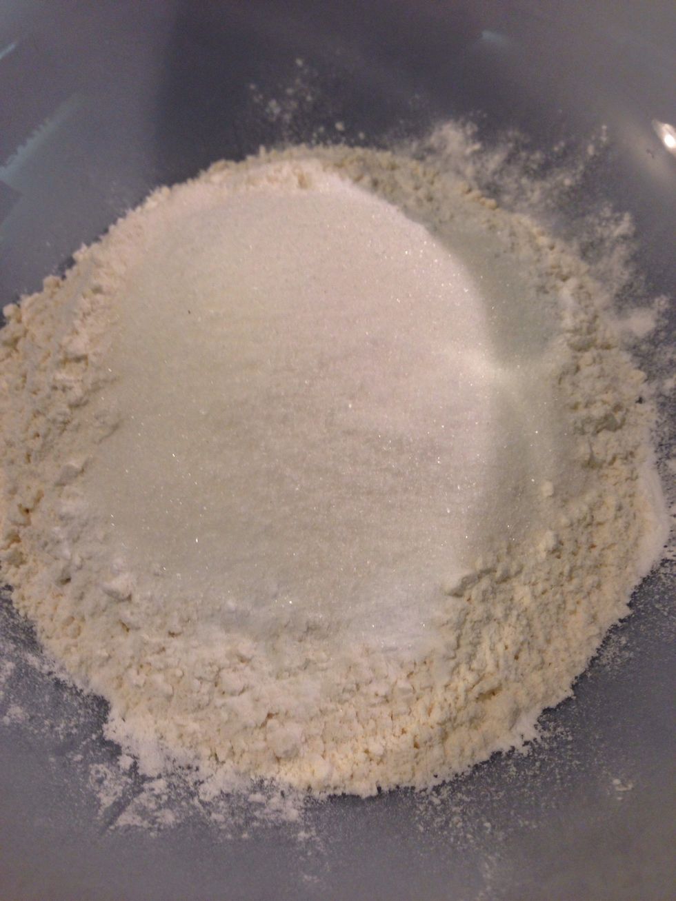 Put dry ingredients in a large mixing bowl.