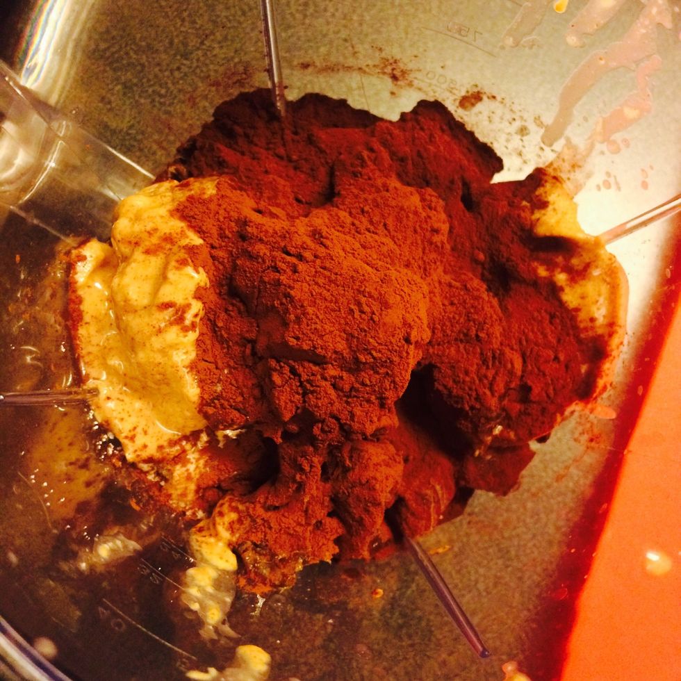 Put everything in the mixer/blender
