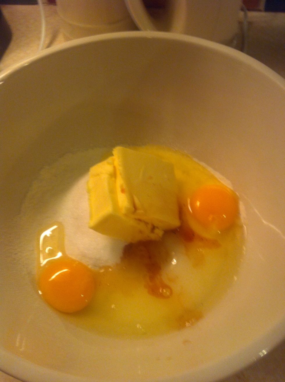 Put everything into a large mixing bowl-