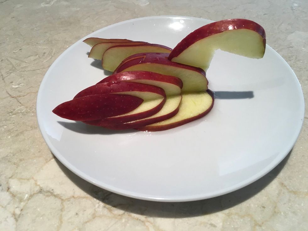 Put  everything together and you've finished you apple swan!
