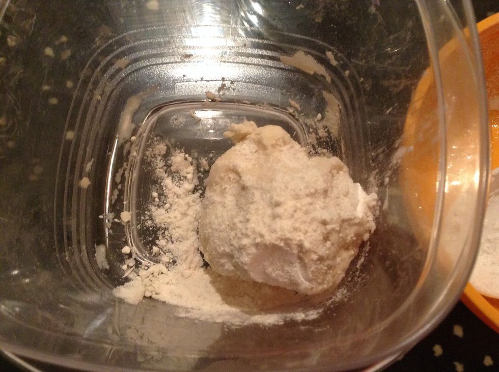 Put flour on top before massaging