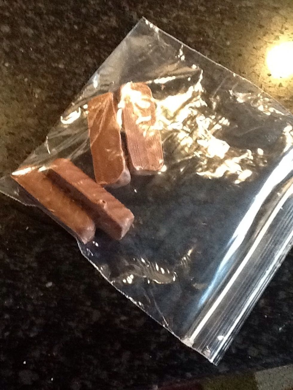 Put four twix in a bag