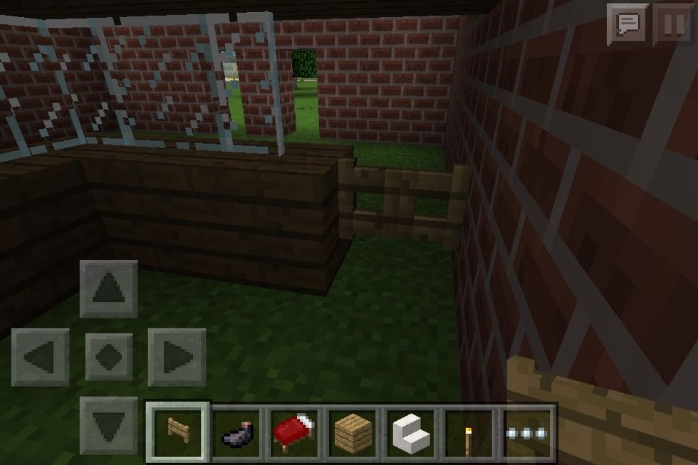 Put glass sheets all around except for one spot by the wall. Create a walk way with a fence gate