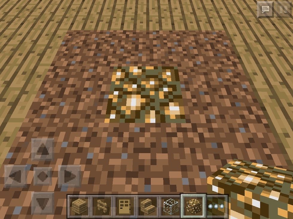 put glowstone in the middle