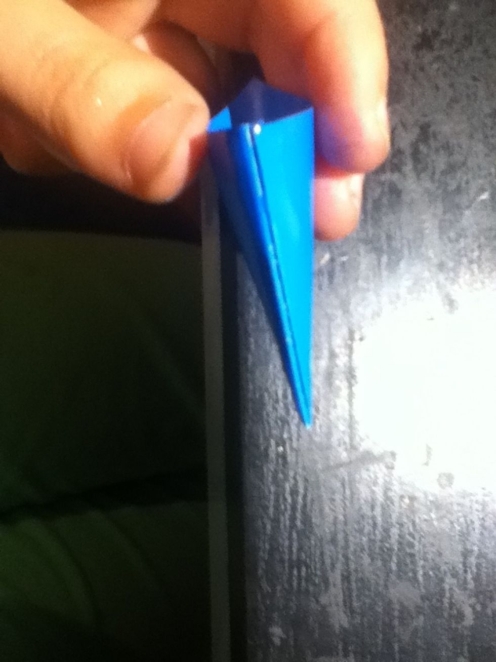 Put glue on BOTH sides of your single cone.