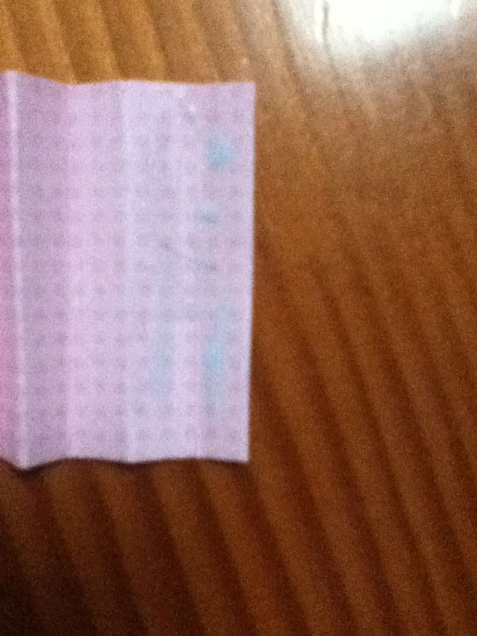 Put glue on the last half inch of your strip