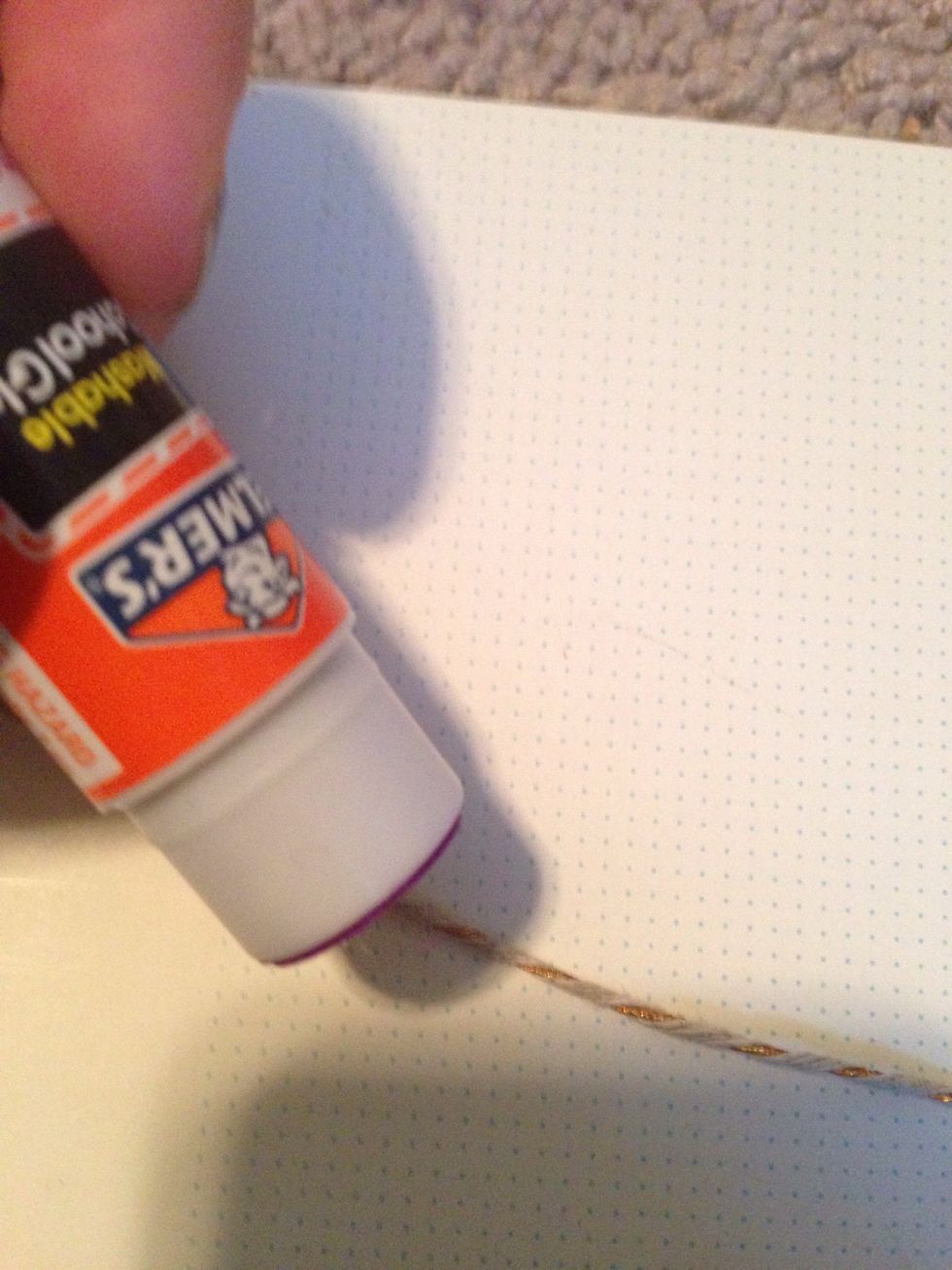 Put glue on the string...