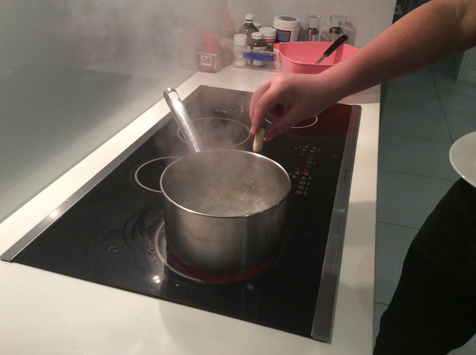 Put Gnocchi into the pot for 5 minutes or until they start floating to the top