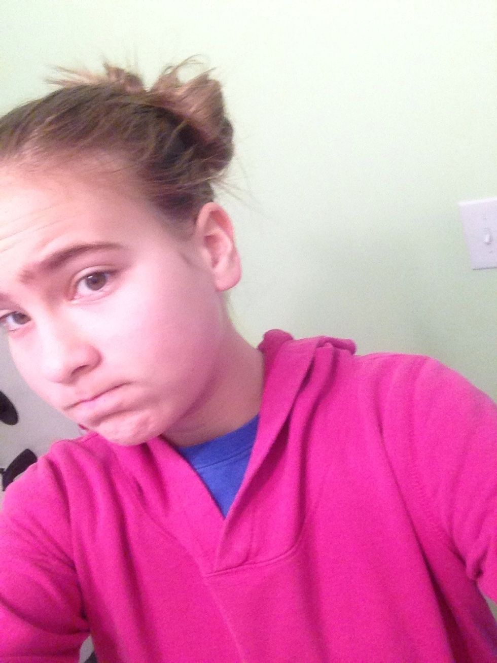 Put hair in a bun to keep it out of the way