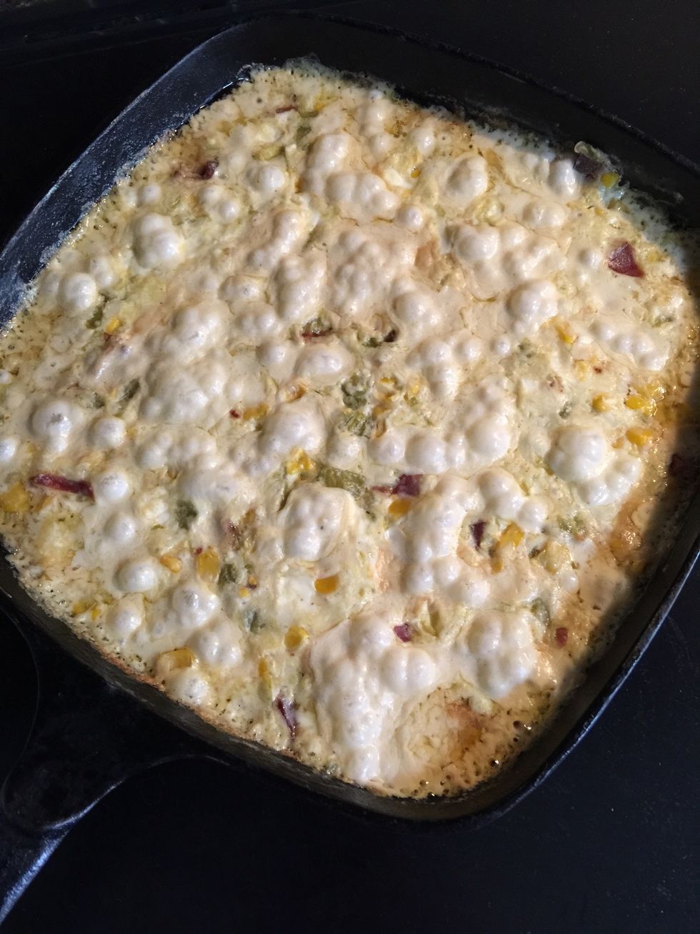 Put in a 400 degree oven and bake for 20 minutes.