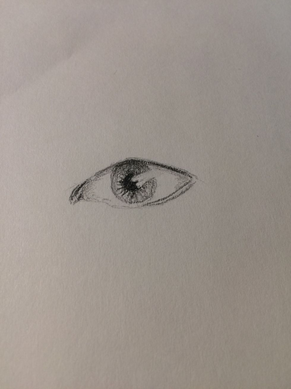 Put in a bit of shading on the sides of the eye