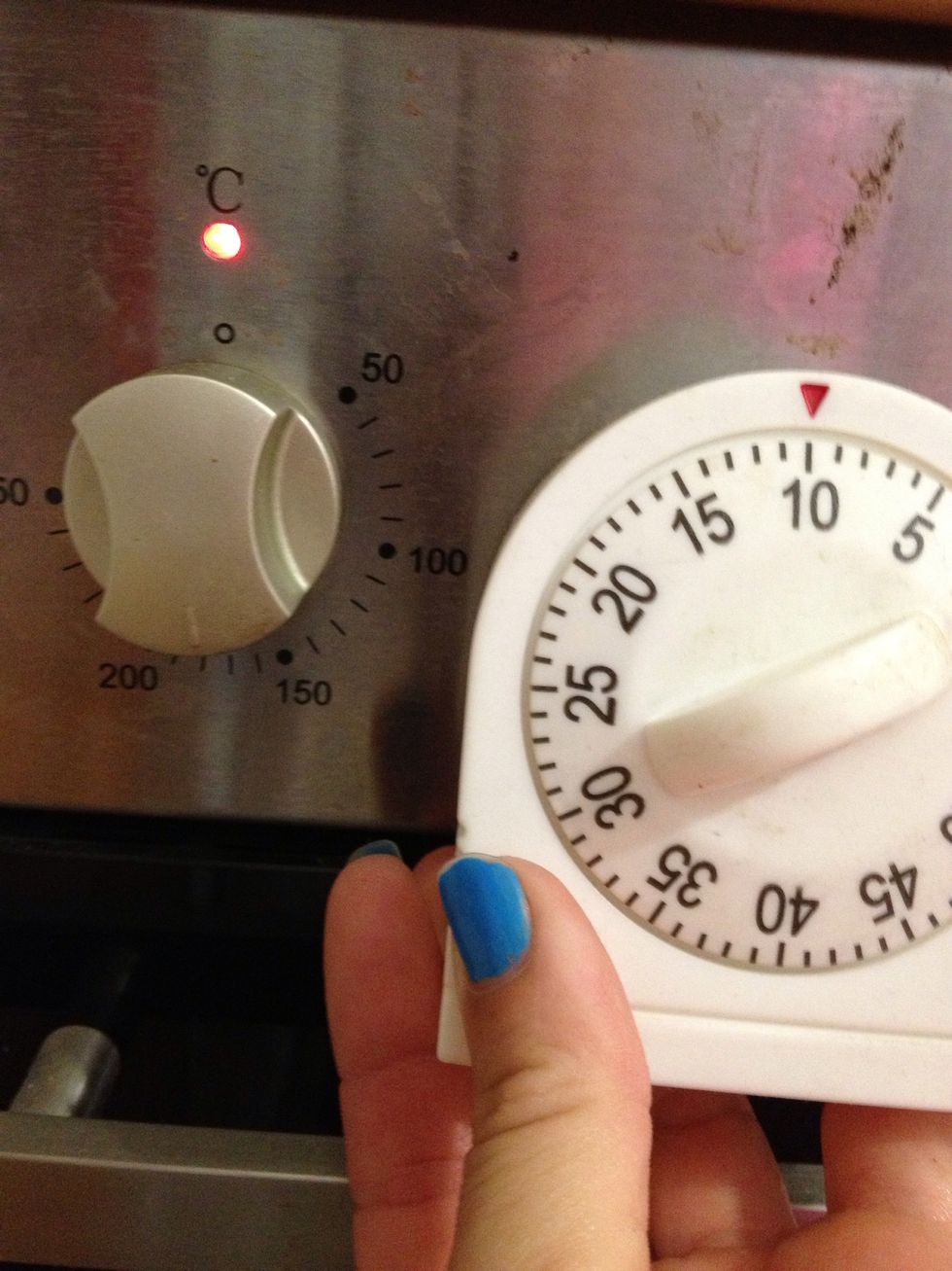 Put in a hot oven for about 10 min  160-170 Degrees Celsius