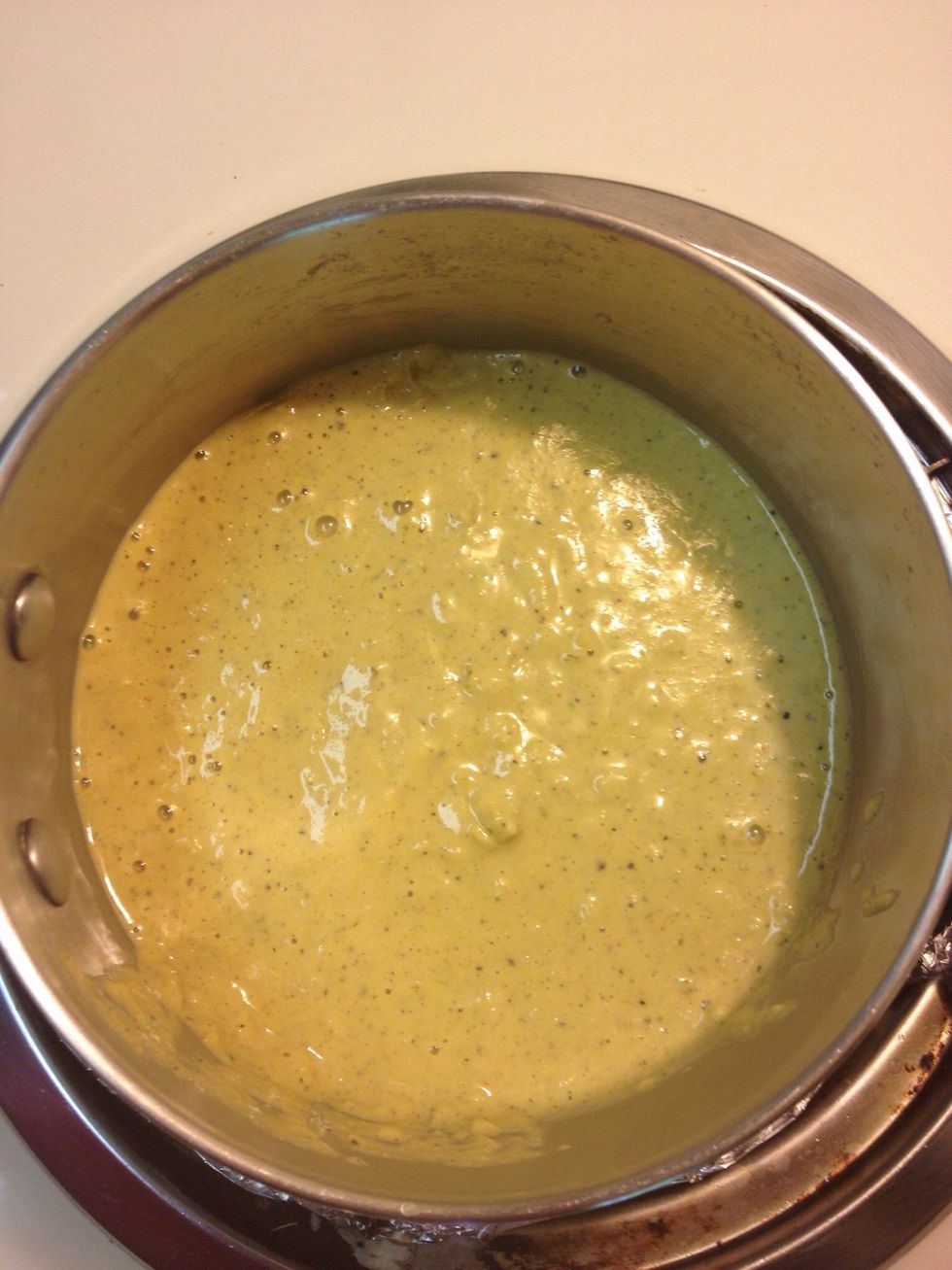 Put in a sauce pan and keep warm.  A typical coulis is strained but I was too lazy and blended extra long thus negating the coulis and made a  corn pur\u00e9e.