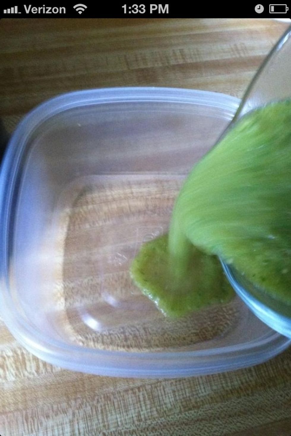 Put in a tuba war or salsa dish.